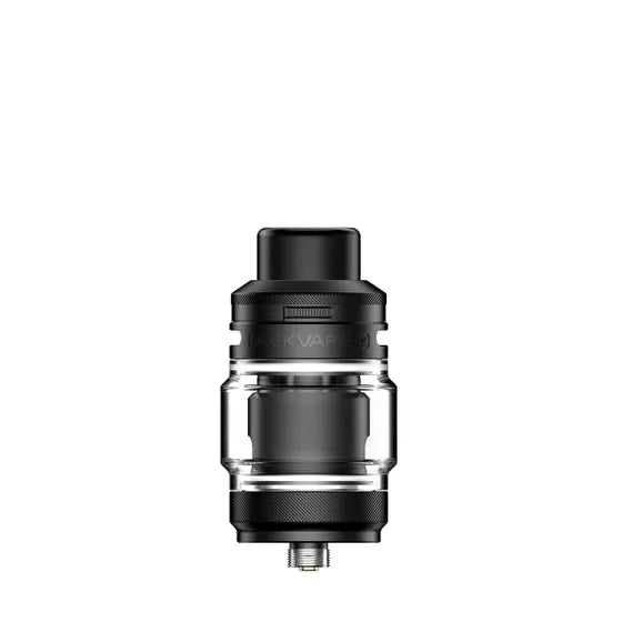 Geekvape Z Sub-Ohm SE Tank in black with clear glass, featuring a wide drip tip and textured base.