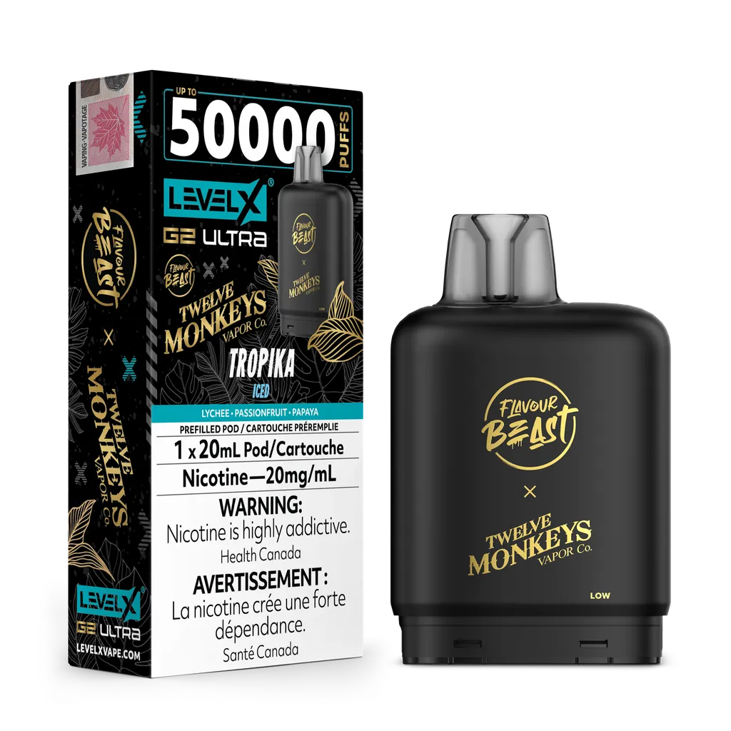 Tropika Iced by Flavour Beast x Twelve Monkeys Level X G2 Ultra 50K