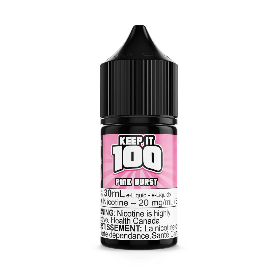 Pink Burst by Keep It 100 Salt 30mL e-liquid bottle