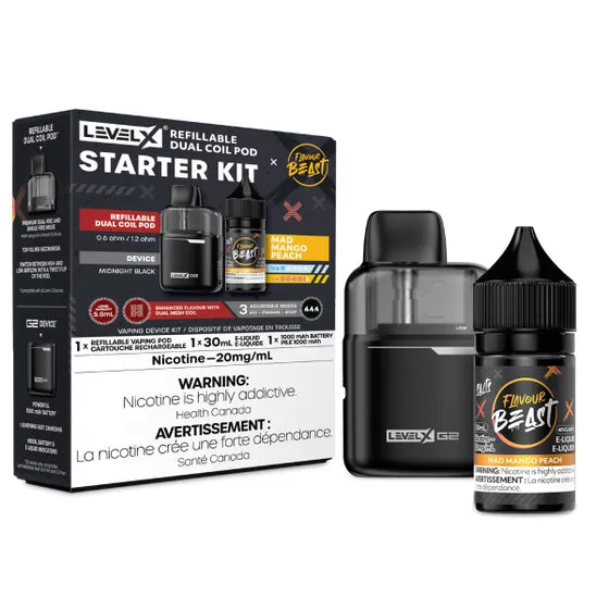 Level X Black G2 Base + 5.5mL Pod + Flavour Beast E-Liquid (PROVINCIAL)