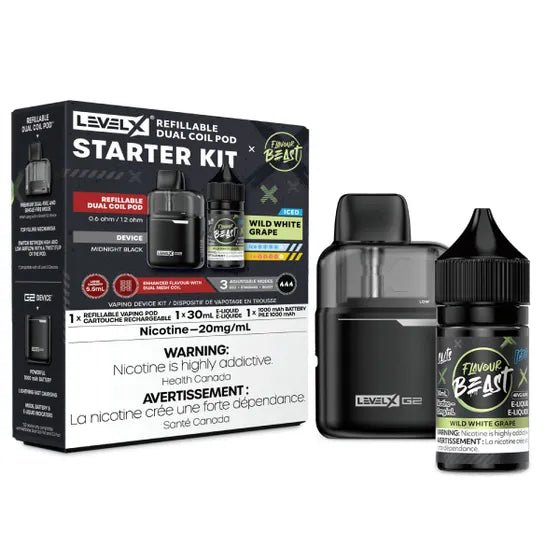 Level X Black G2 Base + 5.5mL Pod + Flavour Beast E-Liquid (PROVINCIAL)