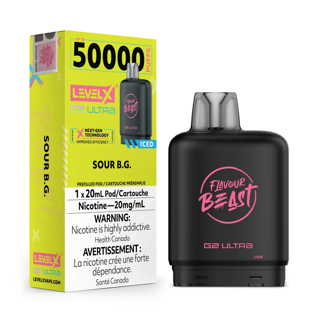 Sour B.G. Iced by Level X Flavour Beast G2 Ultra 50K