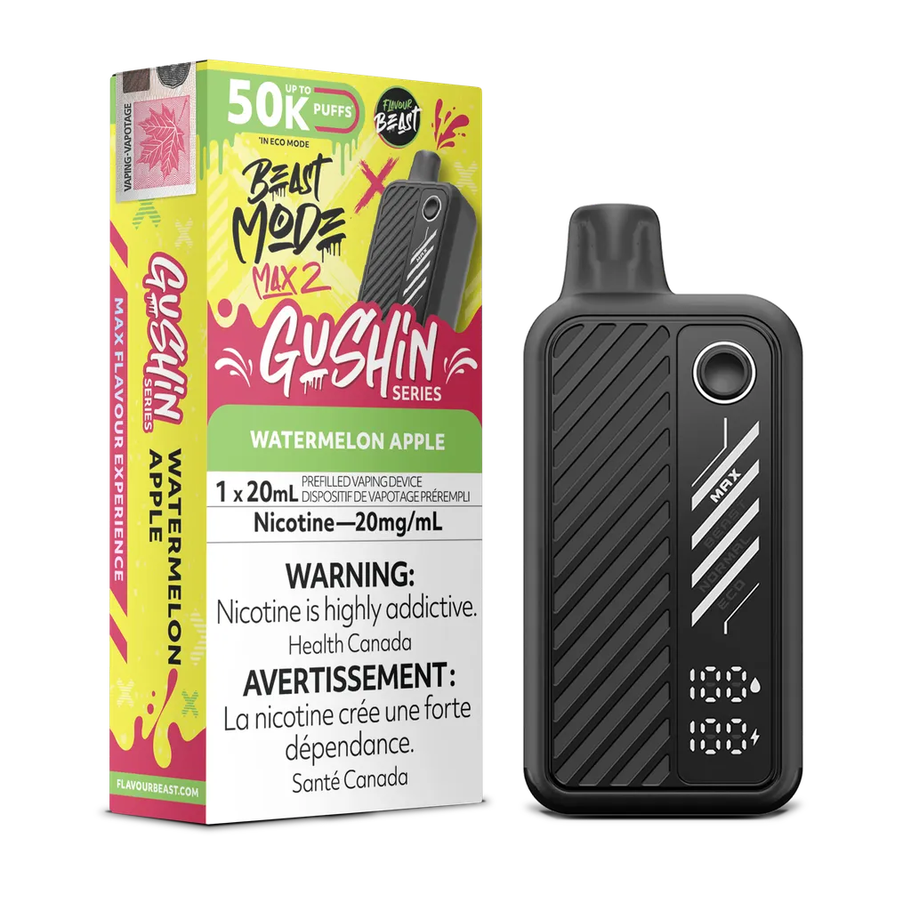 Gushin' Watermelon Apple Flavour Beast Mode Max 2 - Disposable 50K