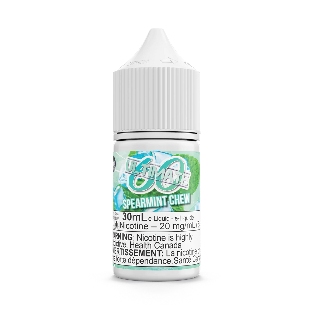 Spearmint Chew by Ultimate 60 Salt 30mL e-liquid bottle