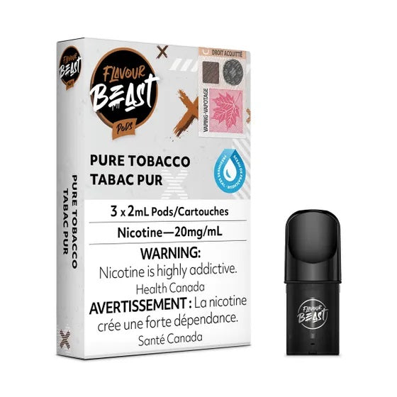 Flavour Beast Flow Pods - Pure Tobacco (EXCISE TAXED) (Compatible With STLTH)