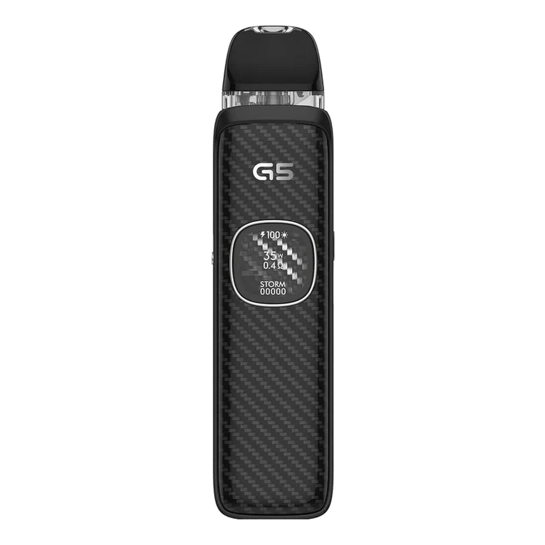 Uwell Caliburn G5 Open Pod Kit 2mL in Black Carbon.