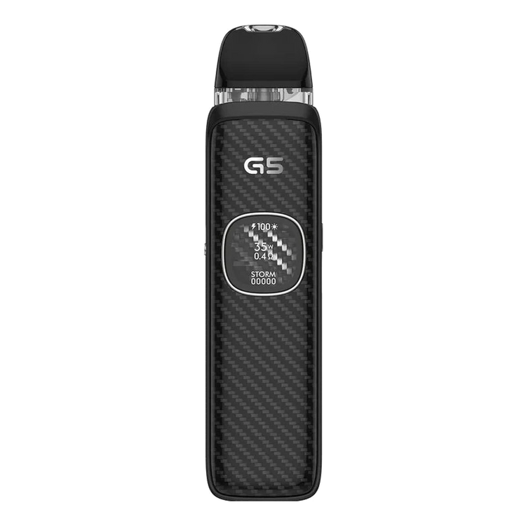 Uwell Caliburn G5 Open Pod Kit 2mL in Black Carbon.