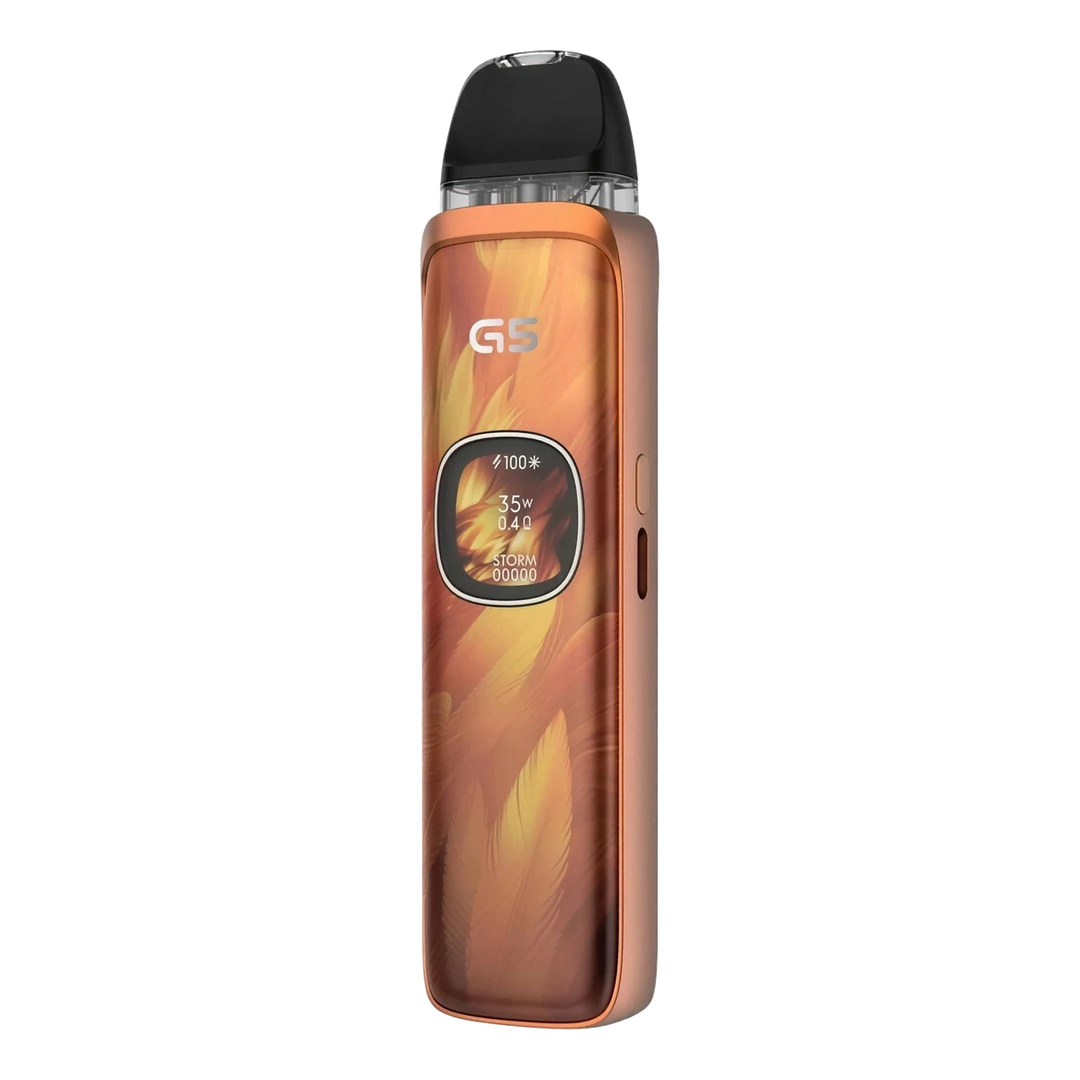 Uwell Caliburn G5 Open Pod Kit 2mL in Orange Feathers.
