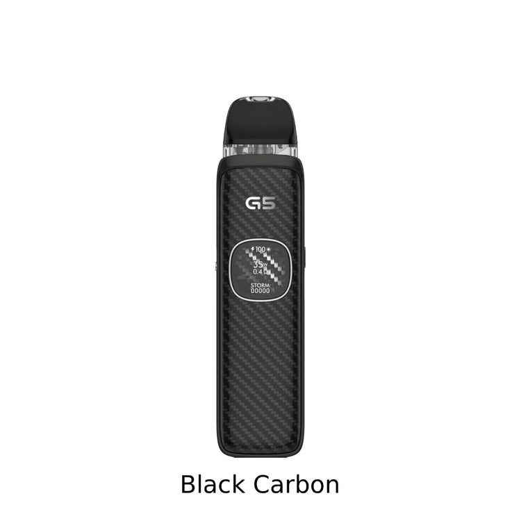 Uwell Caliburn G5 Open Pod Kit 2mL in Black Carbon.