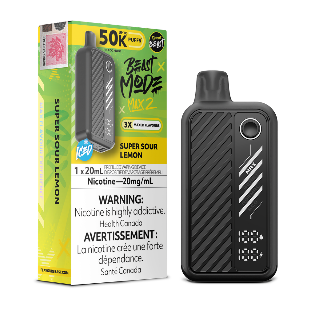 Flavour Beast Mode Max 2 – Cigarette électronique jetable (PROVINCIALE) (50 000 bouffées) 