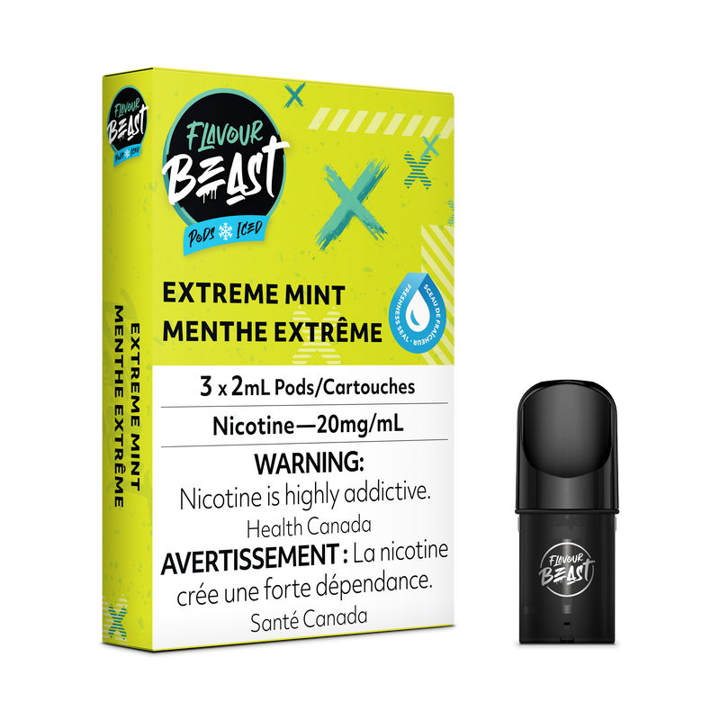 Flavour Beast Flow Pods - Extreme Mint Iced (EXCISE TAXED) (Compatible With STLTH)