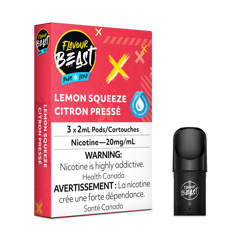 Flavour Beast Flow Pods - Lemon Squeezed Iced (EXCISE TAXED) (Compatible With STLTH)
