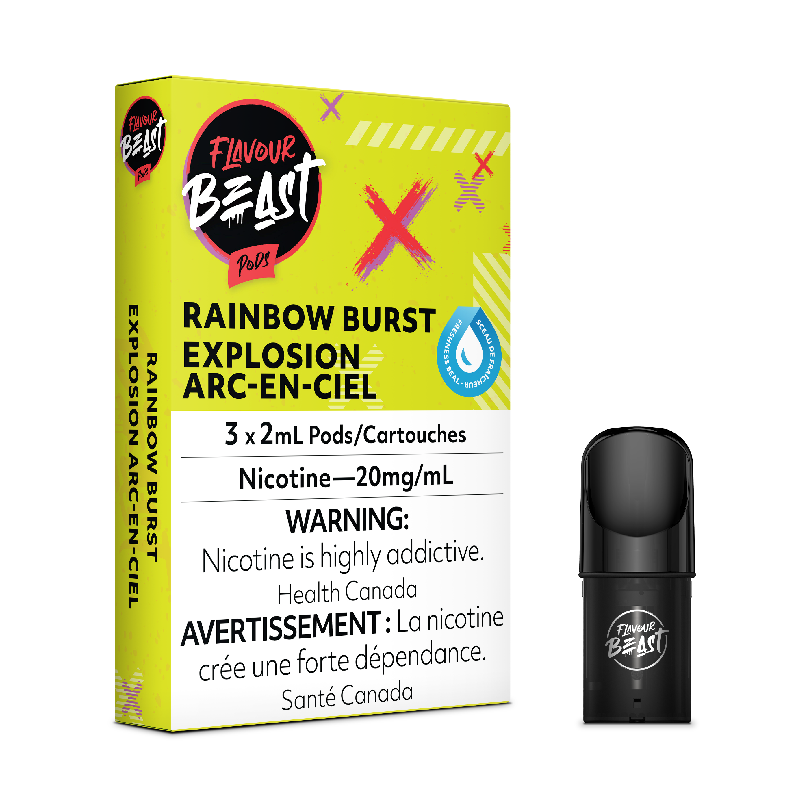 Flavour Beast Flow Pods - Flippin Fruit Flash (Rainbow Burst) (Compatible With STLTH) (FEDERAL)