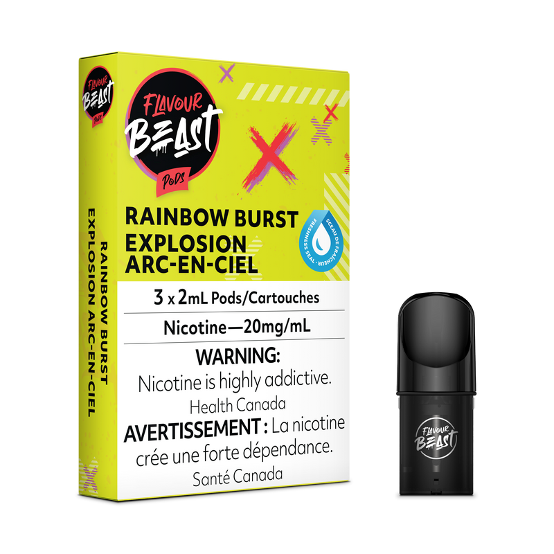 Flavour Beast Flow Pods - Flippin Fruit Flash (Rainbow Burst) (EXCISE TAXED) (Compatible With STLTH)