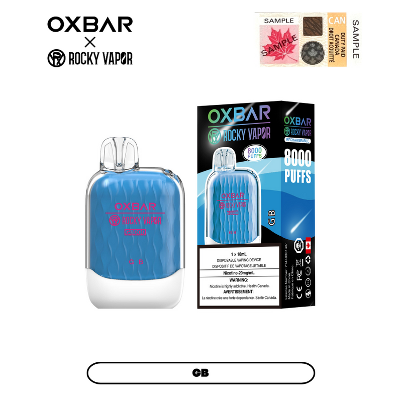 Oxbar G8000 - Disposable E-Cig (EXCISE TAXED) (8000 Puffs)