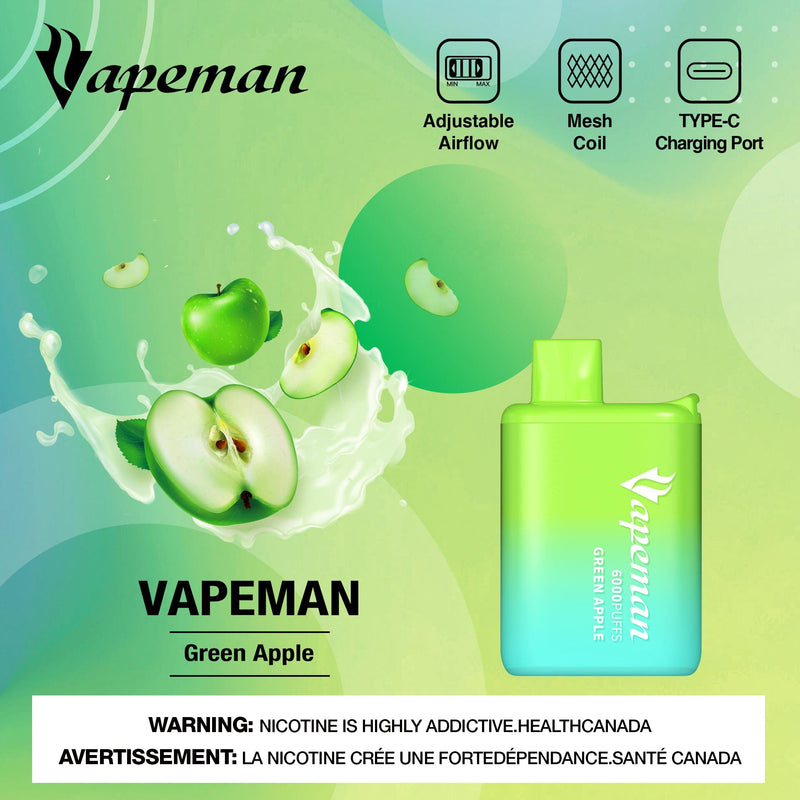 Vapeman - Disposable E-Cig (EXCISE TAXED) (6000 Puffs)