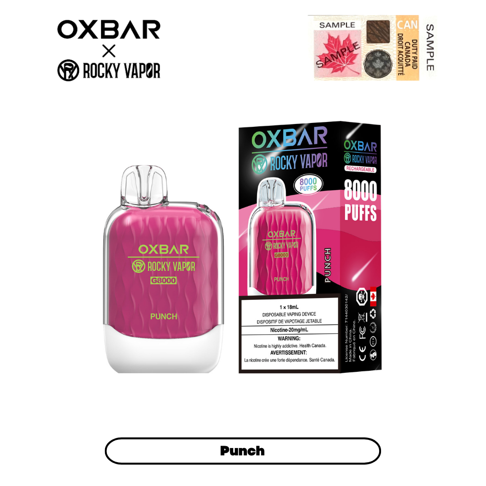 Oxbar G8000 - Disposable E-Cig (FEDERAL) (8000 Puffs)