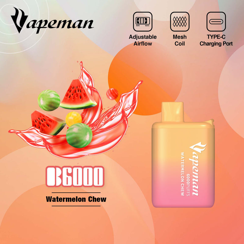 Vapeman - Disposable E-Cig (EXCISE TAXED) (6000 Puffs)